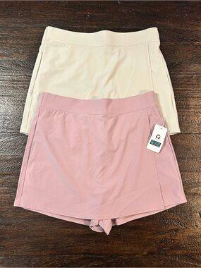 Pink Lavender and Cream Active Skort Shorts